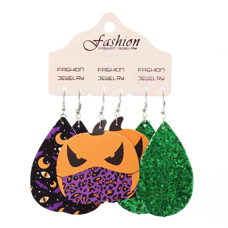 Teardrop Shape Halloween Theme Dangle Earrings - Damned Threads